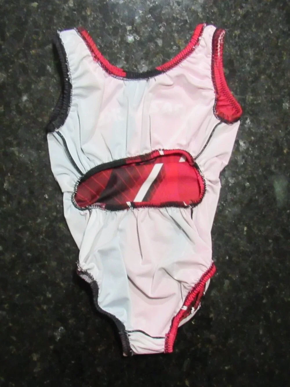 University of Arkansas Razorbacks Youth Red Black White Gymnastic Foxy's Leotard